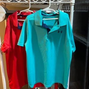 2 Under Armour Boys Golf Shirts